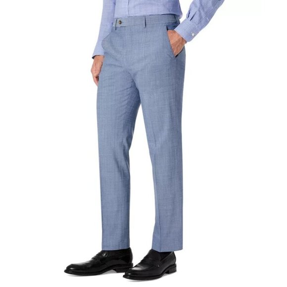 LAUREN RALPH LAUREN Men's Classic-Fit Suit Pants Blue Size 44x30 MSRP $190 - Picture 3 of 3